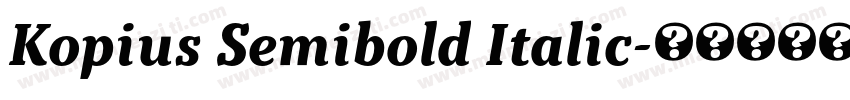 Kopius Semibold Italic字体转换